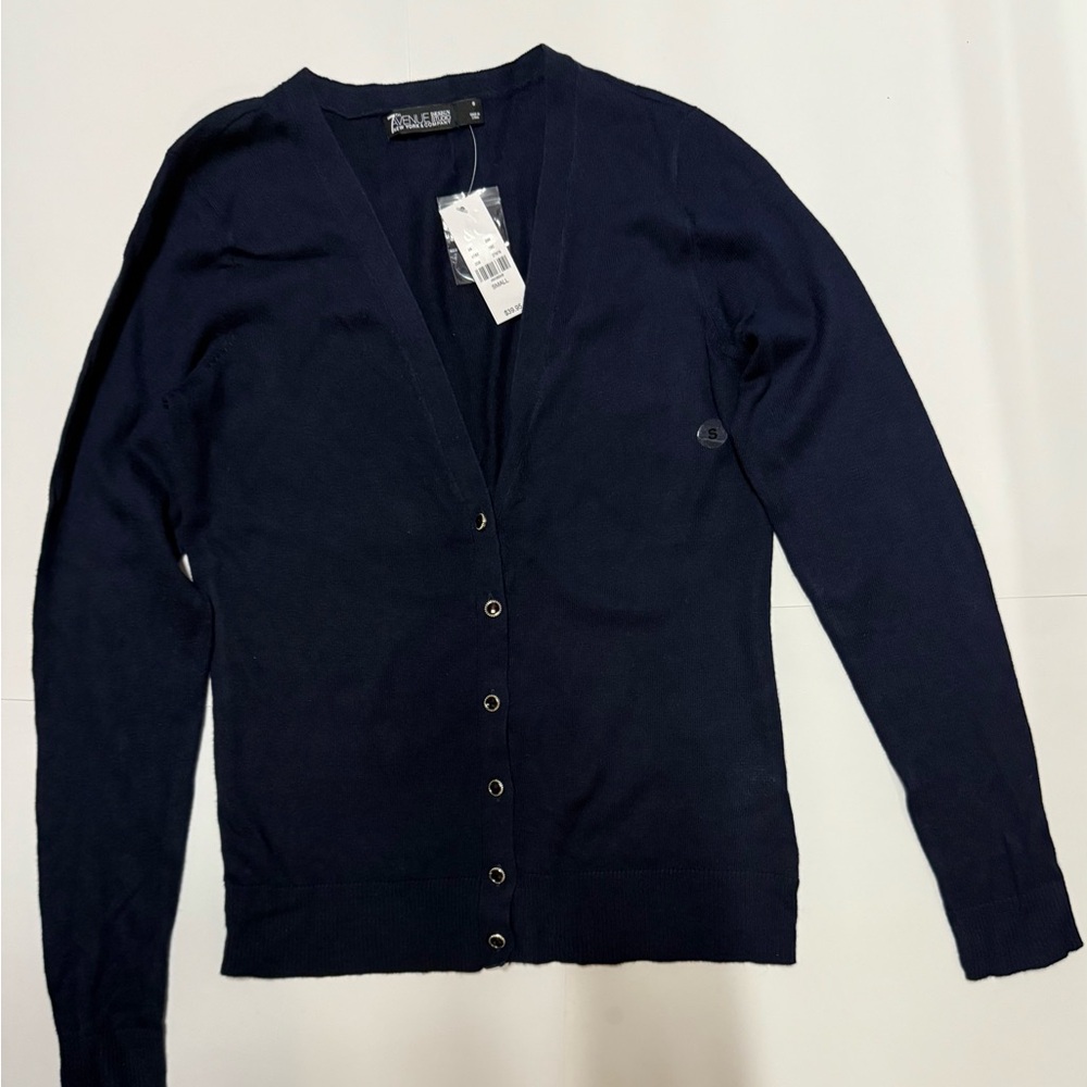 New York & Company Dark Blue Cardigan